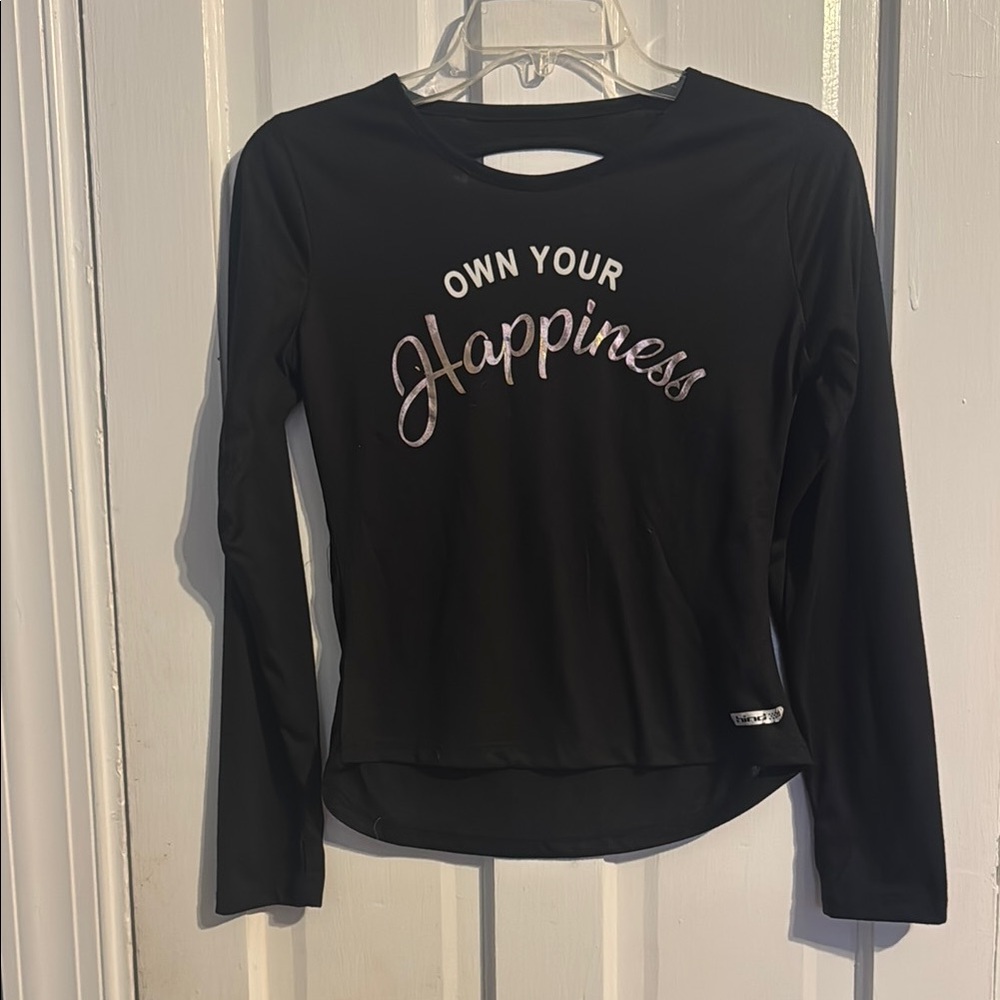 Hind Black Long Sleeve Tee with Motivational Print Size 10-12